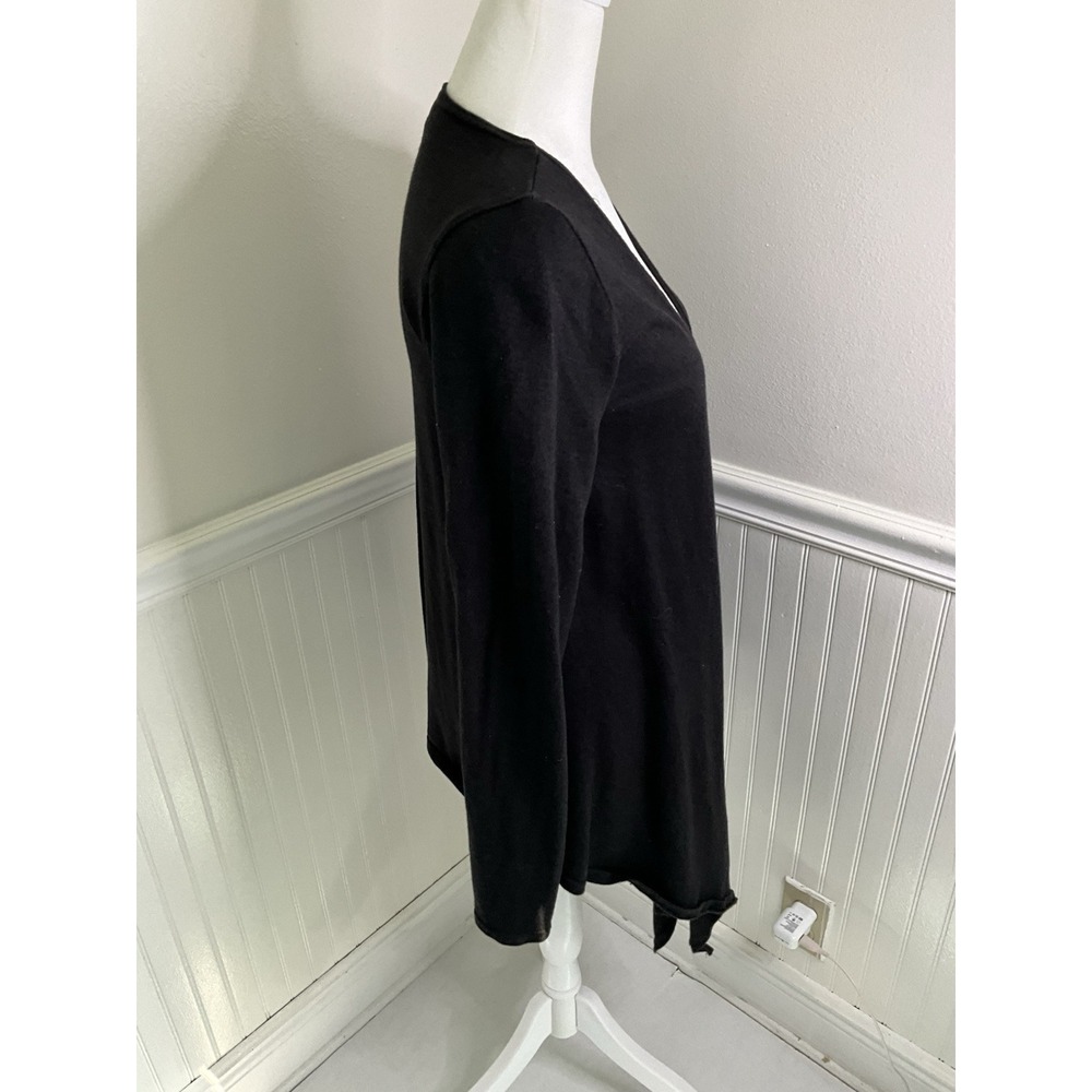 Athleta Highland Wrap Open Cardigan Sweater Black Knit Stretch Women's Size S/M - Picture 3 of 8